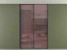 Перегородка Formato внутри проёма скрытое крепление в потолок 2 створки