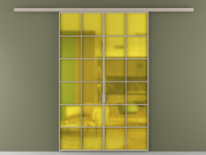 Перегородка Formato вдоль стены 2 створки