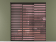 Перегородка Formato внутри проёма 3 створки с синхронным механизмом