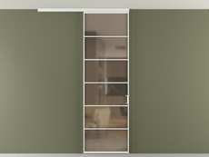 Перегородка Formato вдоль стены на потолок 1 створка