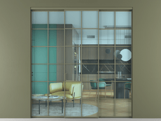 Перегородка Формато внутри проёма 3 створки