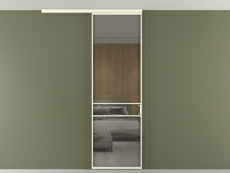 Перегородка Formato вдоль стены на потолок 1 створка