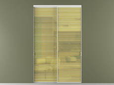 Перегородка Formato внутри проёма 2 створки