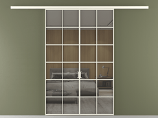 Перегородка Formato вдоль стены 2 створки