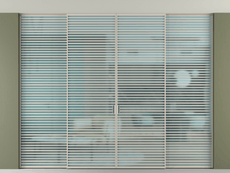 Перегородка Formato внутри проёма скрытое крепление в потолок 4 створки