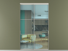 Перегородка Formato внутри проёма 2 створки