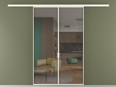 Перегородка Formato вдоль стены 2 створки