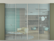 Перегородка Formato внутри проёма скрытое крепление в потолок 4 створки