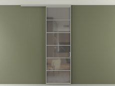 Перегородка Formato вдоль стены на потолок 1 створка