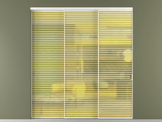 Перегородка Formato внутри проёма 3 створки с синхронным механизмом