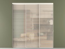 Перегородка Formato внутри проёма 3 створки с синхронным механизмом