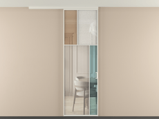 Перегородка Мозаик вдоль стены на потолок 1 створка