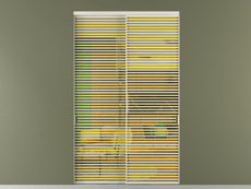 Перегородка Formato внутри проёма 2 створки