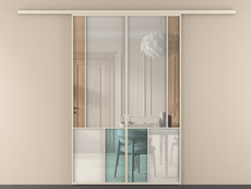 Перегородка Мозаик вдоль стены 2 створки