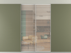 Перегородка Formato внутри проёма скрытое крепление в потолок 2 створки