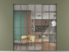 Перегородка Formato внутри проёма 3 створки