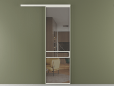 Перегородка Formato вдоль стены одностворчатая