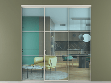 Перегородка Formato внутри проёма 3 створки