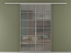 Перегородка Formato вдоль стены двустворчатая