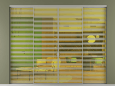 Перегородка Formato внутри проёма 4 створки