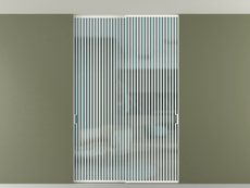 Перегородка Formato внутри проёма скрытое крепление в потолок 2 створки