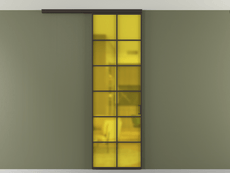 Перегородка Formato вдоль стены на потолок 1 створка