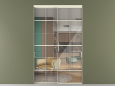 Перегородка Formato внутри проёма 2 створки