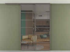 Перегородка Formato вдоль стены на потолок телескопик синхро 2