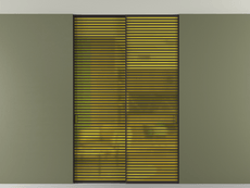 Перегородка Formato внутри проёма скрытое крепление в потолок 2 створки