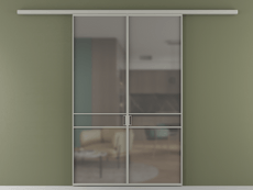 Перегородка Formato вдоль стены 2 створки