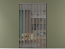 Перегородка Formato внутри проёма 2 створки