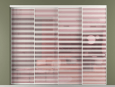 Перегородка Formato внутри проёма 4 створки с синхронным механизмом