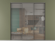 Перегородка Formato внутри проёма 3 створки