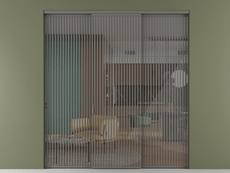 Перегородка Formato внутри проёма 3 створки