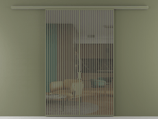 Перегородка Formato вдоль стены двустворчатая