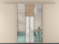 Перегородка Мозаик вдоль стены 2 створки