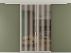 Перегородка Formato вдоль стены на потолок 2 створки