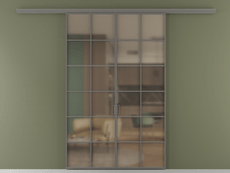 Перегородка Formato вдоль стены двустворчатая