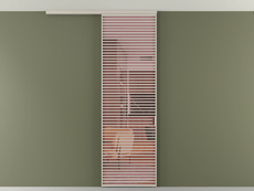 Перегородка Formato вдоль стены на потолок 1 створка