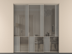 Перегородка Mosaic внутри проёма 3 створки