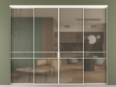 Перегородка Formato внутри проёма четырёхстворчатая