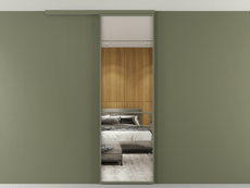 Перегородка Formato вдоль стены на потолок 1 створка