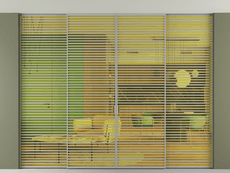 Перегородка Formato внутри проёма скрытое крепление в потолок 4 створки