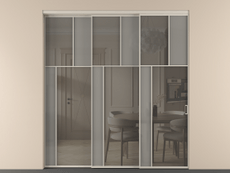 Перегородка Mosaic внутри проёма телескопик синхро 2