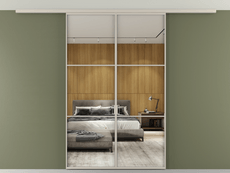 Перегородка Formato вдоль стены на потолок двустворчатая