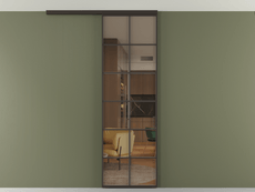 Перегородка Formato вдоль стены на потолок 1 створка