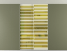 Перегородка Formato внутри проёма скрытое крепление в потолок 2 створки