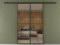 Перегородка Formato вдоль стены 2 створки