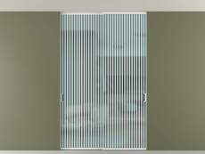 Перегородка Formato внутри проёма скрытое крепление в потолок 2 створки