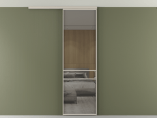 Перегородка Formato вдоль стены на потолок одностворчатая